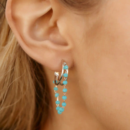 Neon Chain Hoop Earring