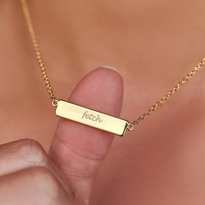 Engravable Bar Necklace