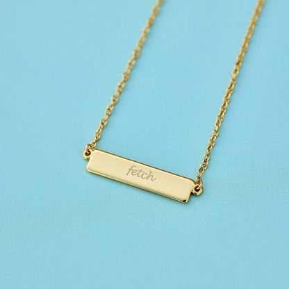 Engravable Bar Necklace