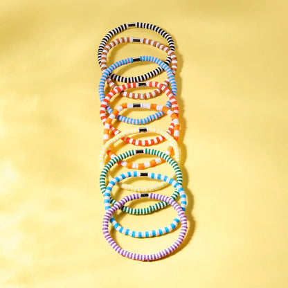 Rainbow Stretch Bracelet Set of 8
