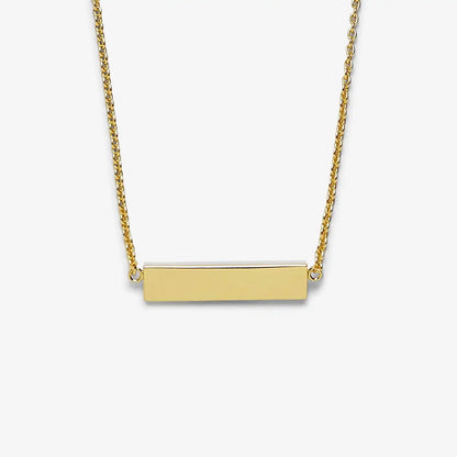 Demi-Fine Engravable Bar Necklace