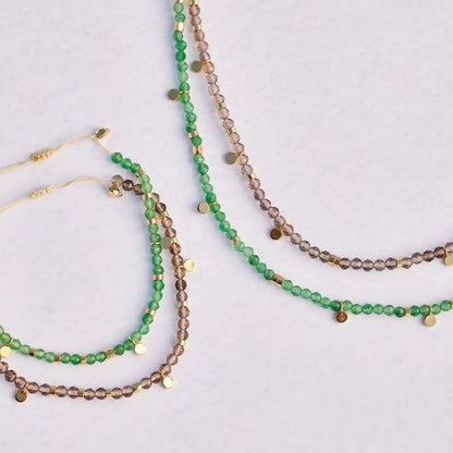 Smokey Quartz Beaded Choker