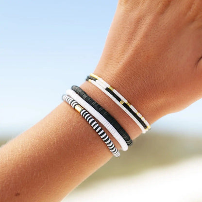 Black Seascape Stretch Bracelet