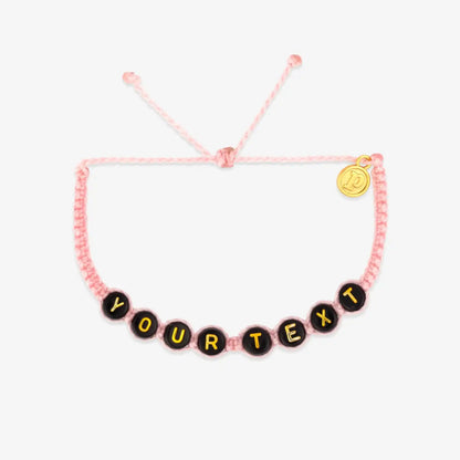 Black Alphabet Bead Bracelet