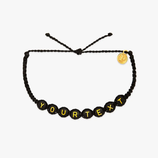 Black Alphabet Bead Bracelet