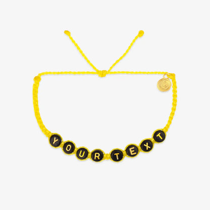 Black Alphabet Bead Bracelet