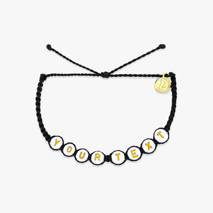 White Alphabet Bead Bracelet