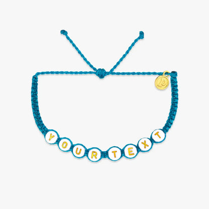 White Alphabet Bead Bracelet