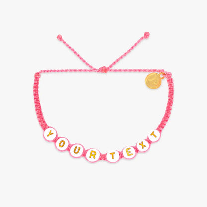 White Alphabet Bead Bracelet