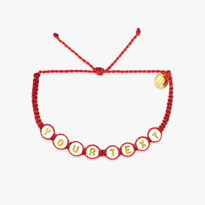 White Alphabet Bead Bracelet