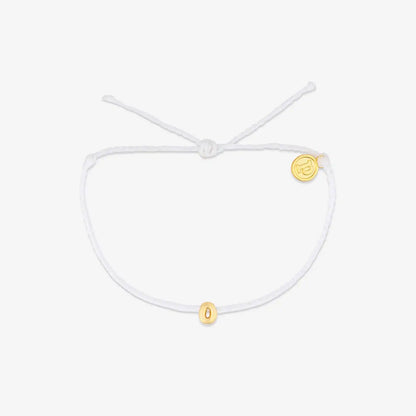 White Alphabet Bubble Charm Bracelet
