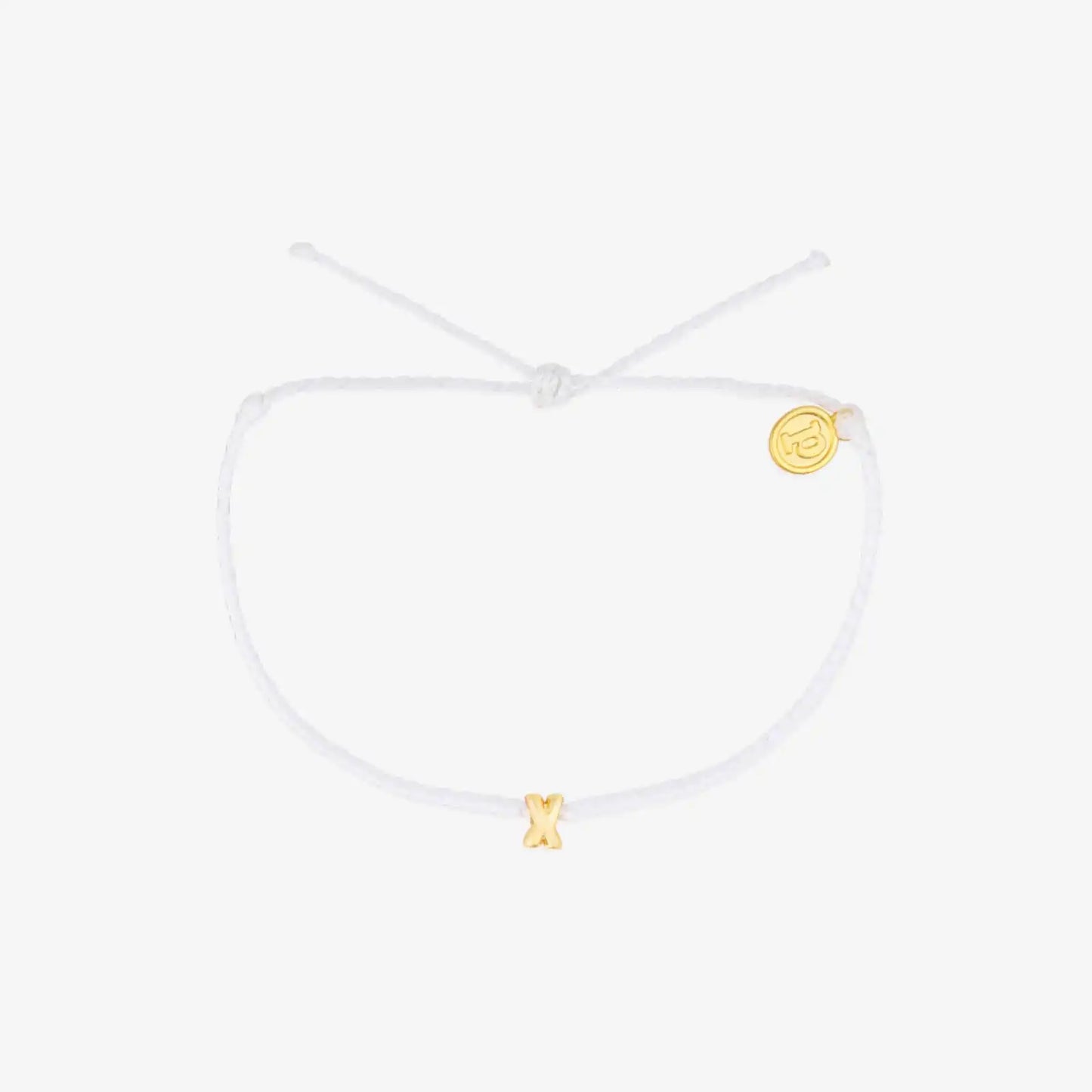 White Alphabet Bubble Charm Bracelet