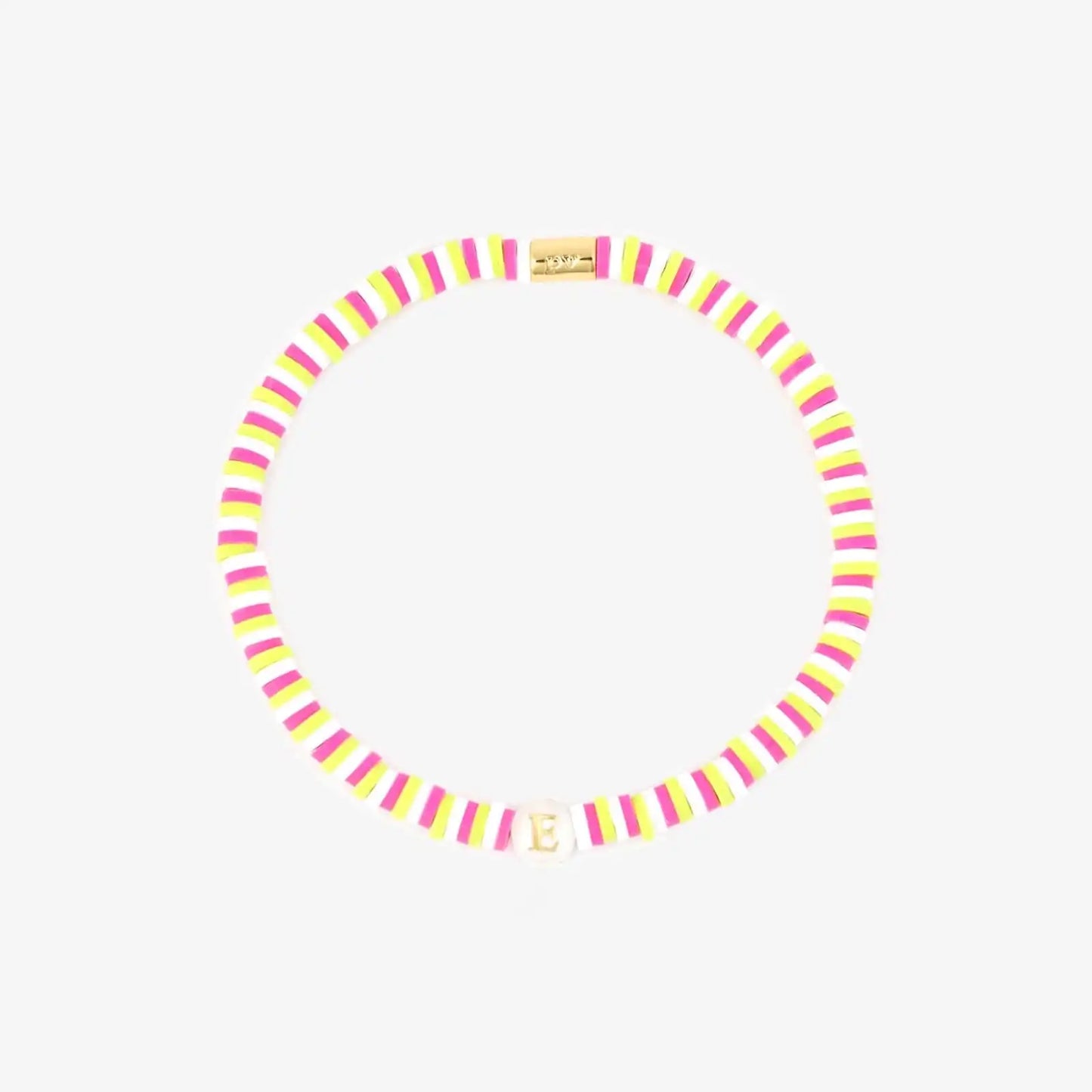Raspberry Alphabet Stretch Bracelet