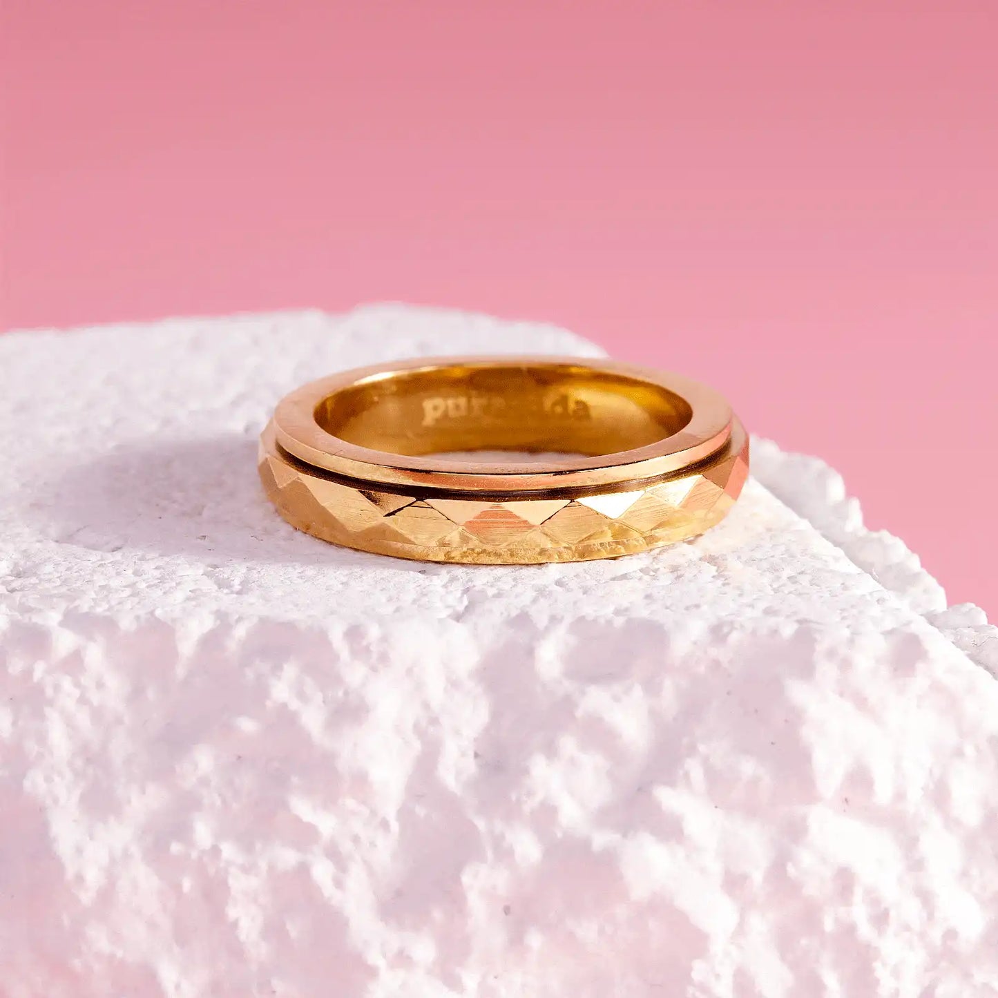 Diamond Cut Fidget Ring