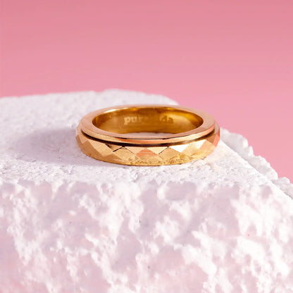 Diamond Cut Fidget Ring