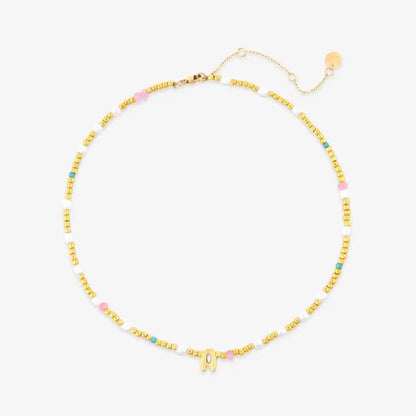 Initial Pearl & Seed Bead Choker