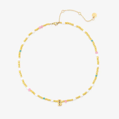 Initial Pearl & Seed Bead Choker