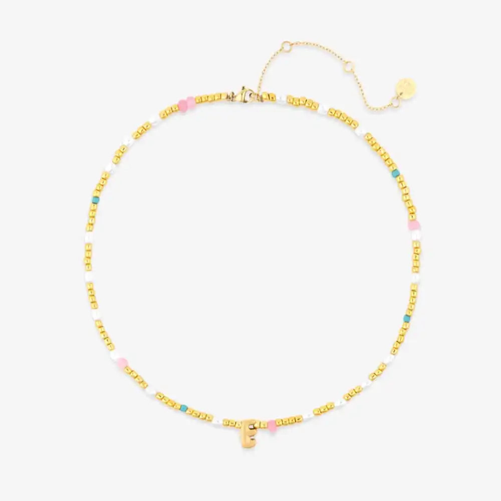 Initial Pearl & Seed Bead Choker