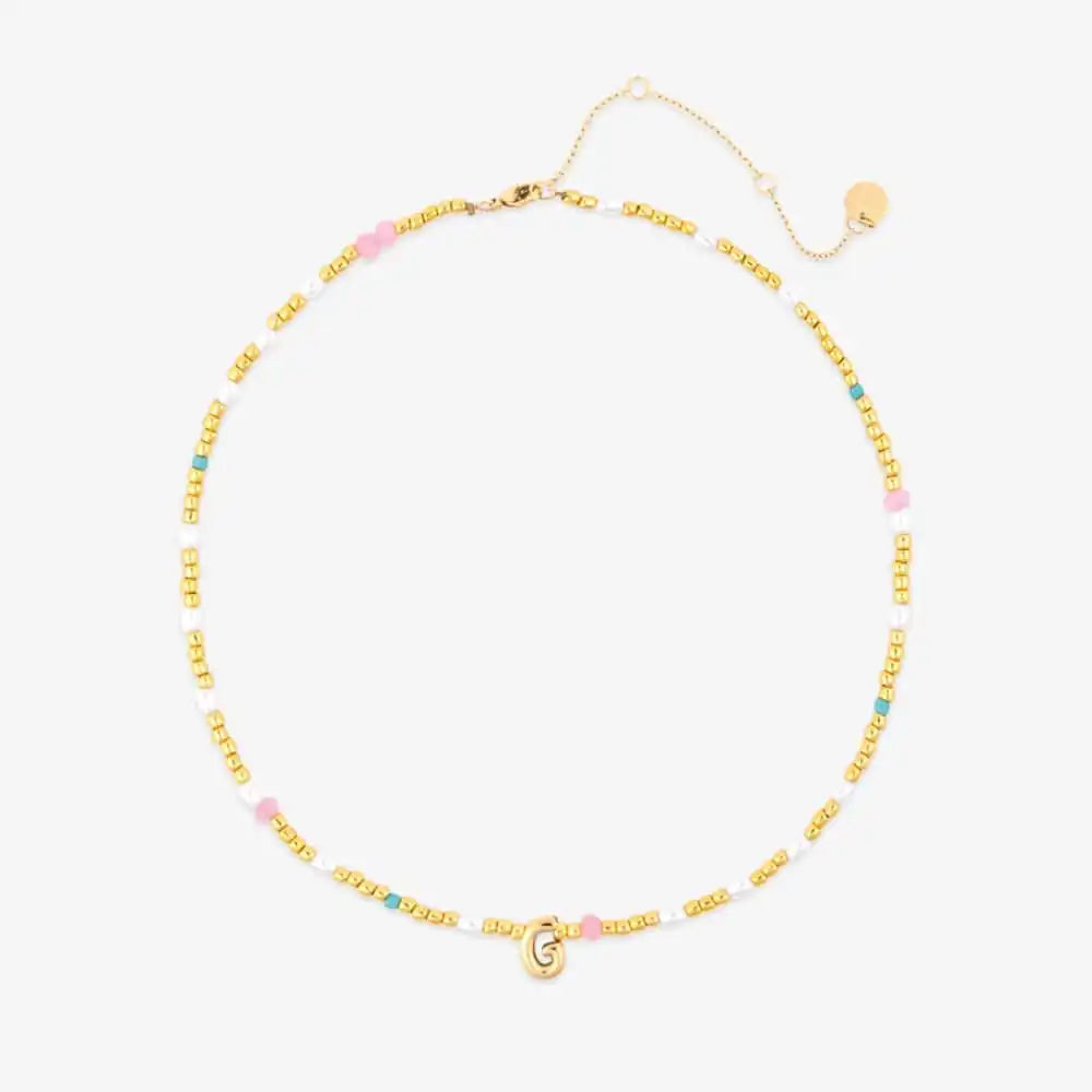 Initial Pearl & Seed Bead Choker