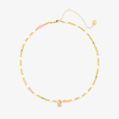 Initial Pearl & Seed Bead Choker