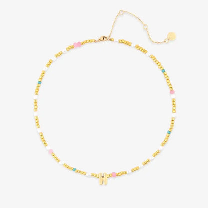 Initial Pearl & Seed Bead Choker