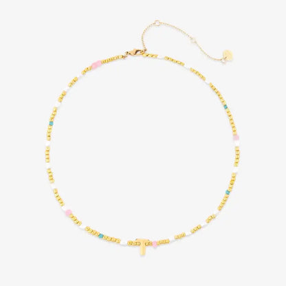 Initial Pearl & Seed Bead Choker