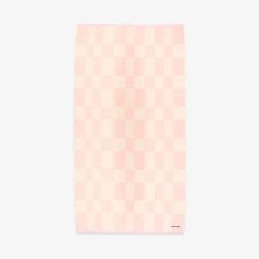 Pink & White Checkerboard Towel