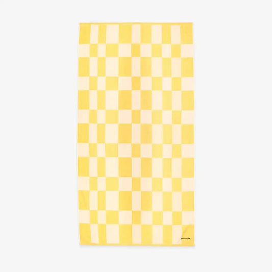 Yellow & White Checkerboard Towel
