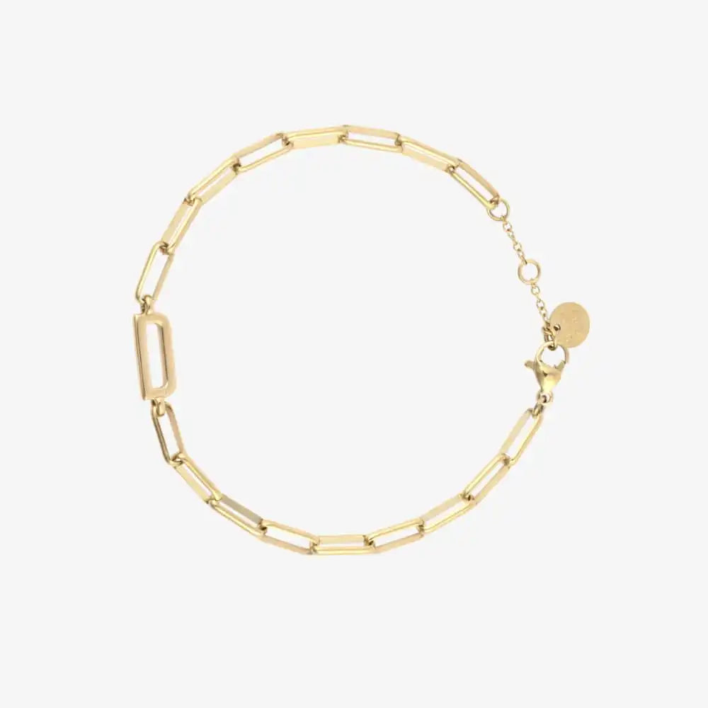 Initial Paperclip Chain Bracelet