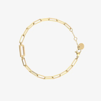 Initial Paperclip Chain Bracelet