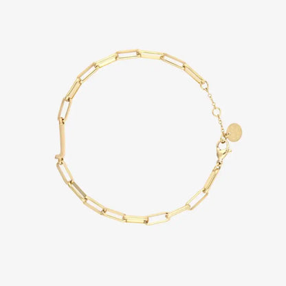 Initial Paperclip Chain Bracelet