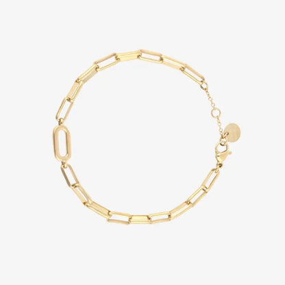 Initial Paperclip Chain Bracelet