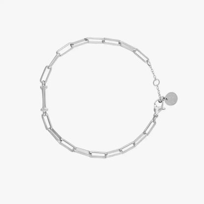 Initial Paperclip Chain Bracelet
