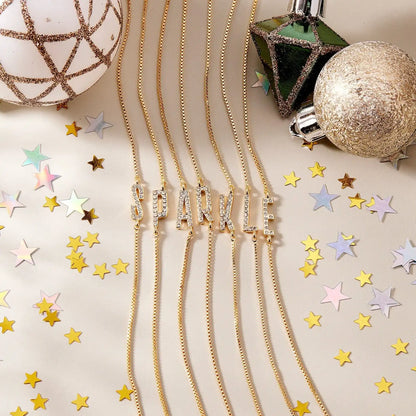 Pavé Initial Chain Bracelet