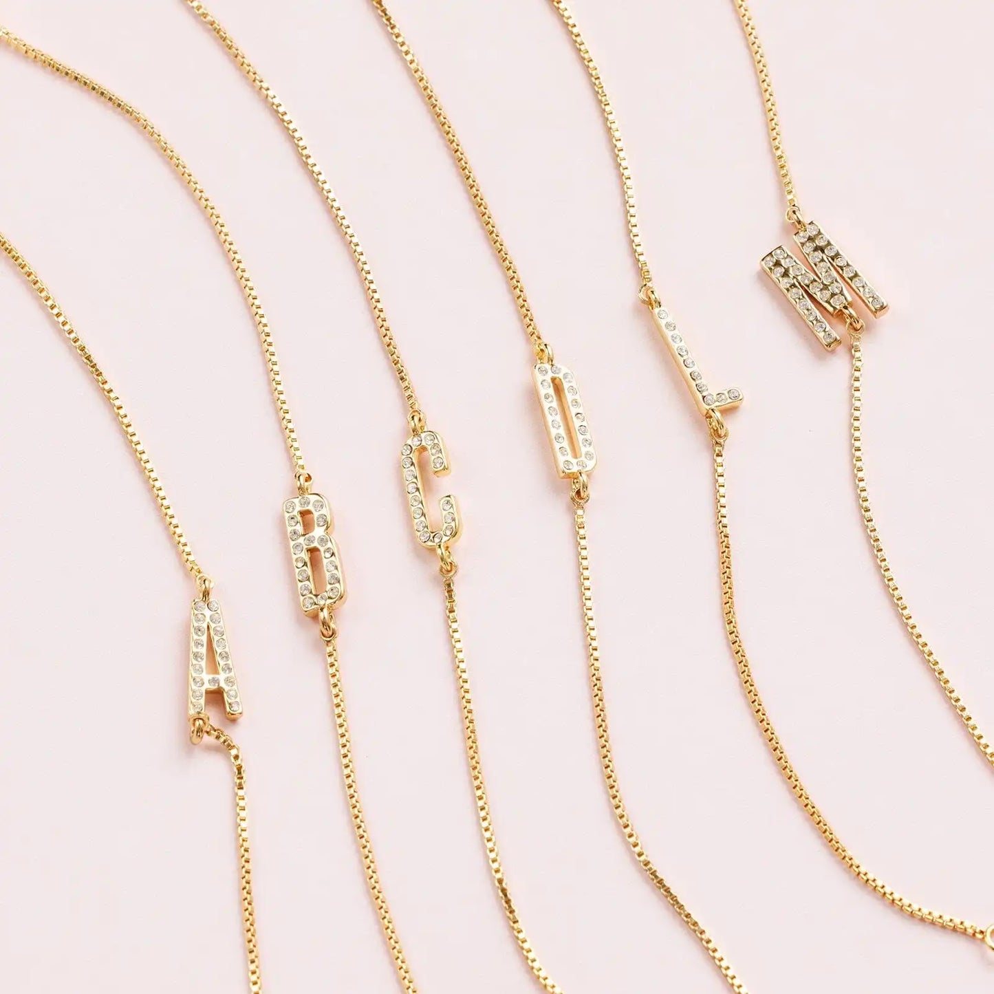 Pavé Initial Chain Bracelet
