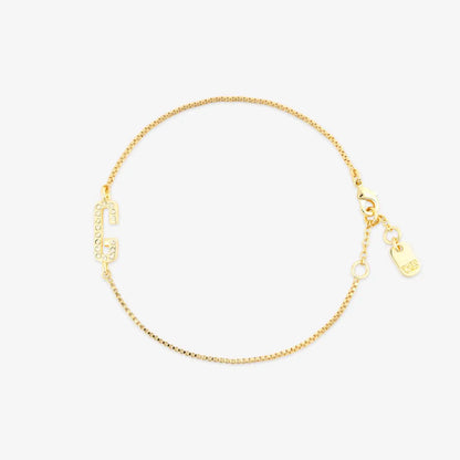 Pavé Initial Chain Bracelet
