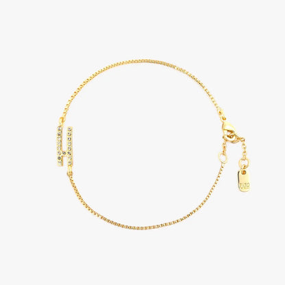 Pavé Initial Chain Bracelet