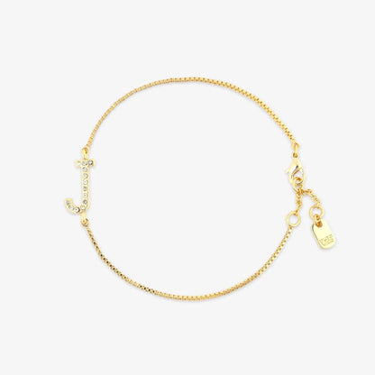 Pavé Initial Chain Bracelet