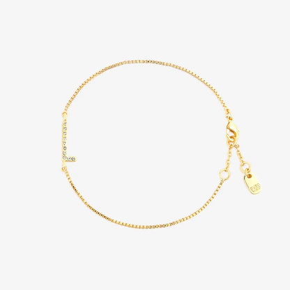 Pavé Initial Chain Bracelet