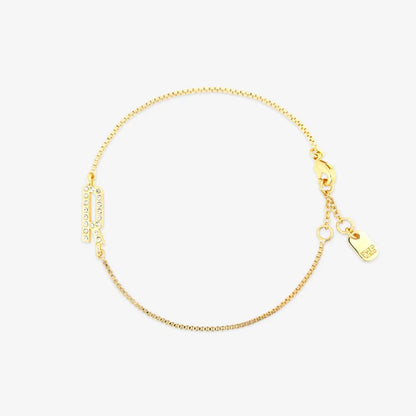Pavé Initial Chain Bracelet