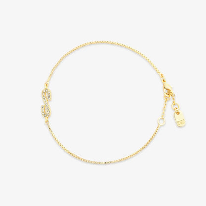 Pavé Initial Chain Bracelet