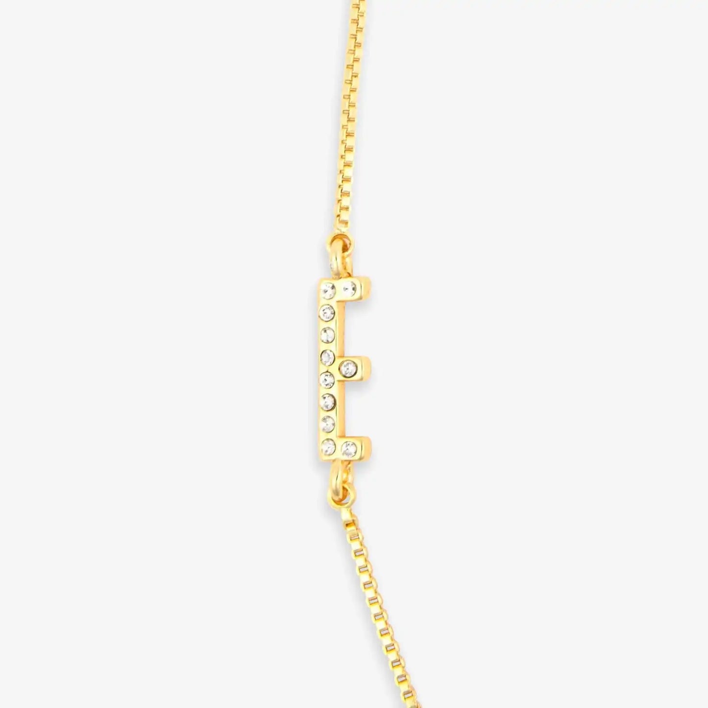 Pavé Initial Box Chain Choker