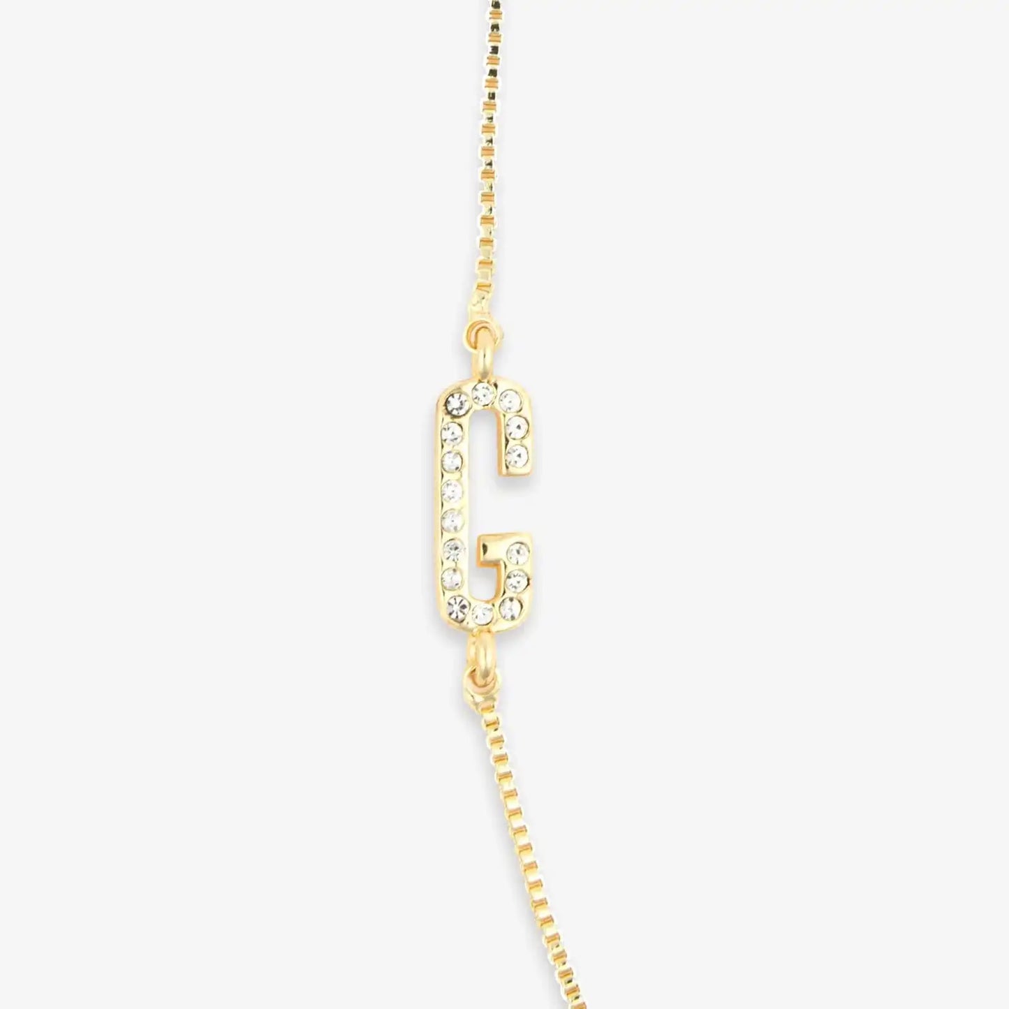 Pavé Initial Box Chain Choker