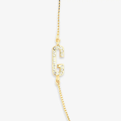 Pavé Initial Box Chain Choker