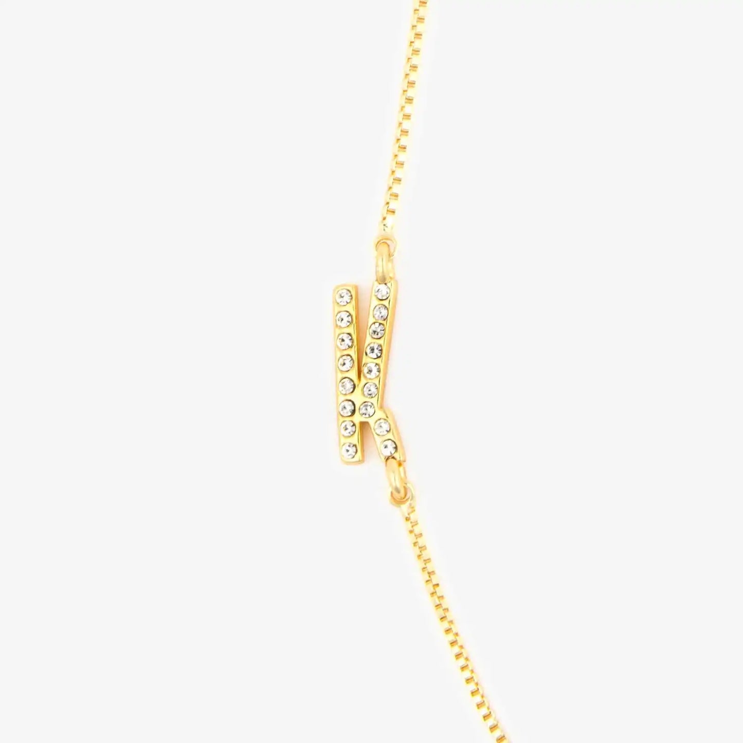Pavé Initial Box Chain Choker